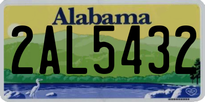 AL license plate 2AL5432