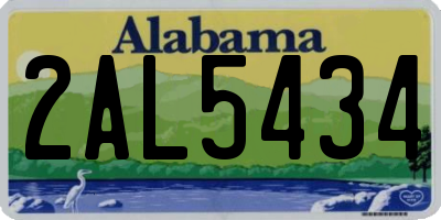 AL license plate 2AL5434