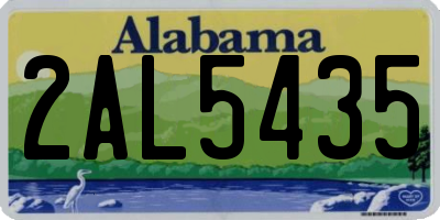 AL license plate 2AL5435