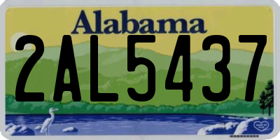 AL license plate 2AL5437