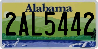 AL license plate 2AL5442