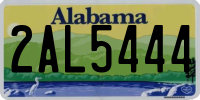 AL license plate 2AL5444