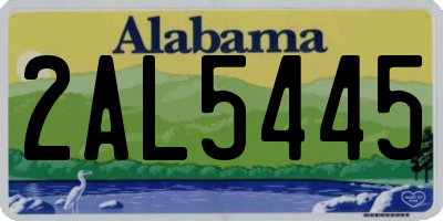 AL license plate 2AL5445