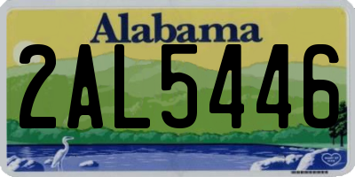 AL license plate 2AL5446