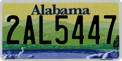 AL license plate 2AL5447