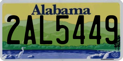 AL license plate 2AL5449