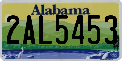 AL license plate 2AL5453
