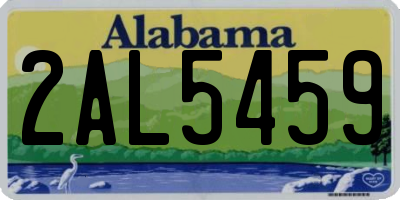 AL license plate 2AL5459