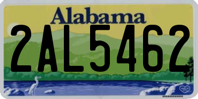 AL license plate 2AL5462