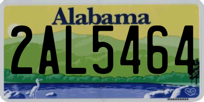 AL license plate 2AL5464