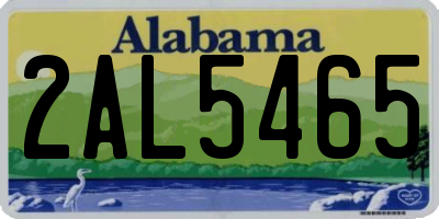 AL license plate 2AL5465