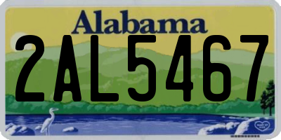 AL license plate 2AL5467