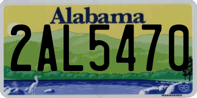 AL license plate 2AL5470