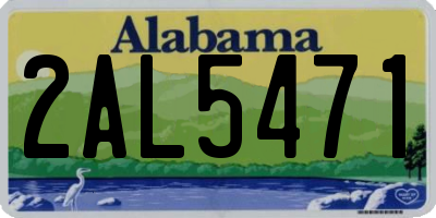 AL license plate 2AL5471
