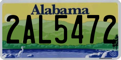 AL license plate 2AL5472