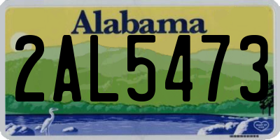 AL license plate 2AL5473