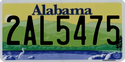 AL license plate 2AL5475