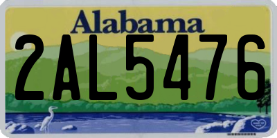 AL license plate 2AL5476
