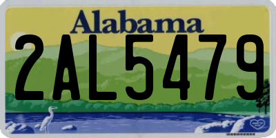 AL license plate 2AL5479