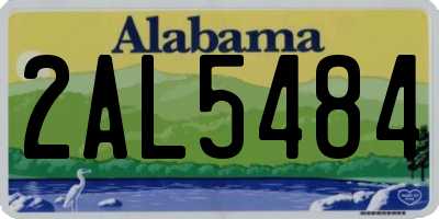 AL license plate 2AL5484