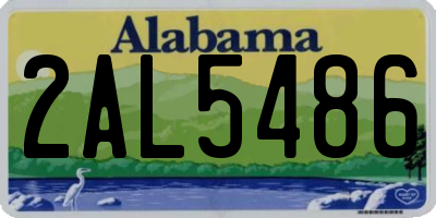 AL license plate 2AL5486