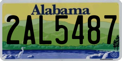 AL license plate 2AL5487