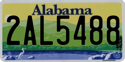 AL license plate 2AL5488