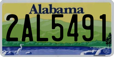 AL license plate 2AL5491