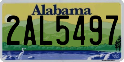 AL license plate 2AL5497