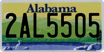 AL license plate 2AL5505
