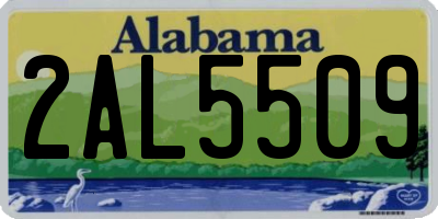 AL license plate 2AL5509