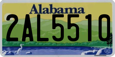 AL license plate 2AL5510