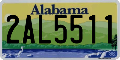 AL license plate 2AL5511