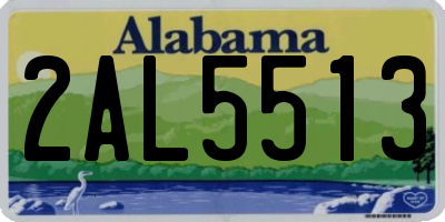 AL license plate 2AL5513