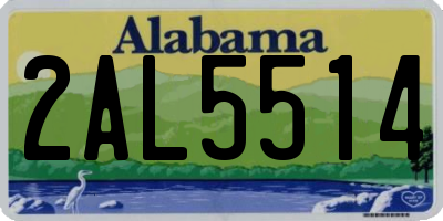 AL license plate 2AL5514