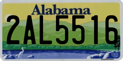 AL license plate 2AL5516