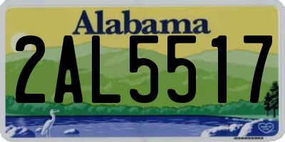 AL license plate 2AL5517