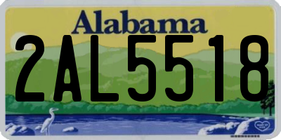AL license plate 2AL5518