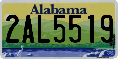 AL license plate 2AL5519
