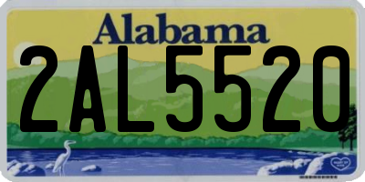 AL license plate 2AL5520