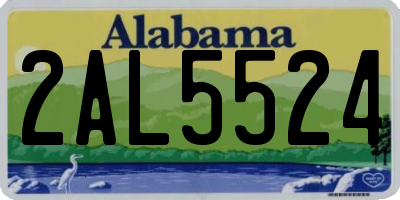 AL license plate 2AL5524
