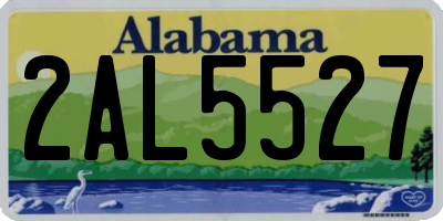 AL license plate 2AL5527
