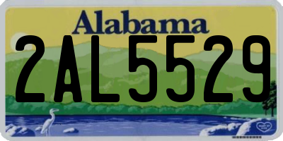 AL license plate 2AL5529