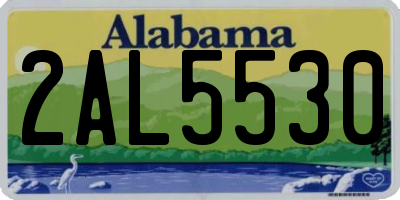 AL license plate 2AL5530