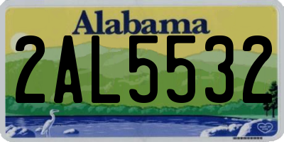 AL license plate 2AL5532