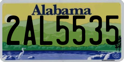 AL license plate 2AL5535