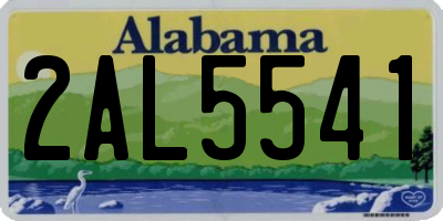 AL license plate 2AL5541