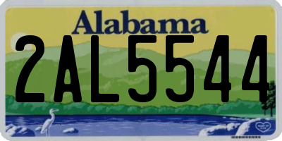 AL license plate 2AL5544