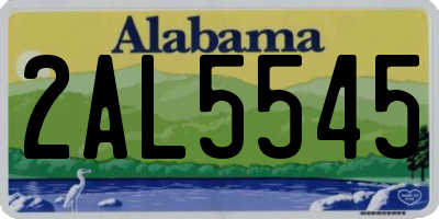 AL license plate 2AL5545