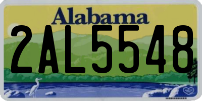 AL license plate 2AL5548